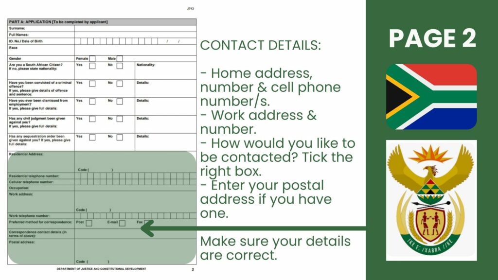 SHERIFF application form page 2 continued...